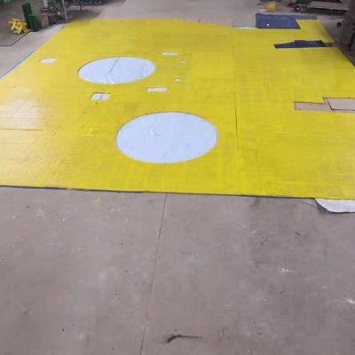 ZP275 Tavola rotante Anti-slip Mat giallo PU applicato per la perforazione dei giacimenti petroliferi