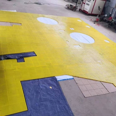 ZP275 Tavola rotante Anti-slip Mat giallo PU applicato per la perforazione dei giacimenti petroliferi