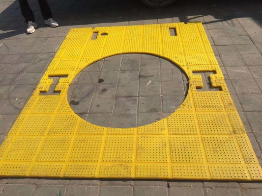 27 1/2 pollici Anti-Slip Mat Tavolo rotativo Giallo Colore 2100MM*1600MM Mat per perforazione